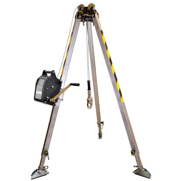 Safewaze 7ft Adjustable Tripod Kit, 65ft Personnel Winch, Storage Bag 021-11026